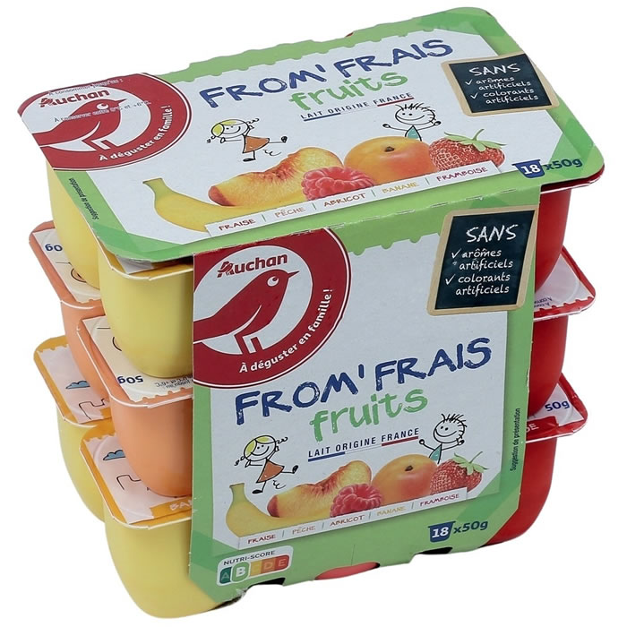 AUCHAN From'Frais Petits suisses aux fruits