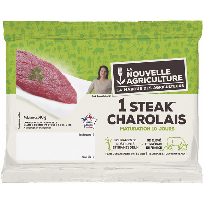 LA NOUVELLE AGRICULTURE Steak haché charolais 2% M.G ***