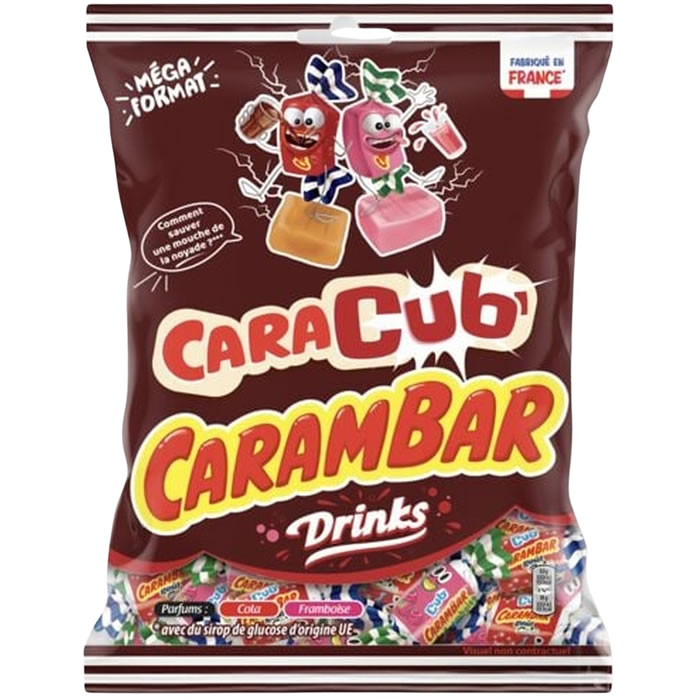 CARAMBAR CaraCub Bonbons au coca et framboise