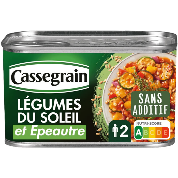 CASSEGRAIN Légumes du soleil et épeautre à l'huile d'olive