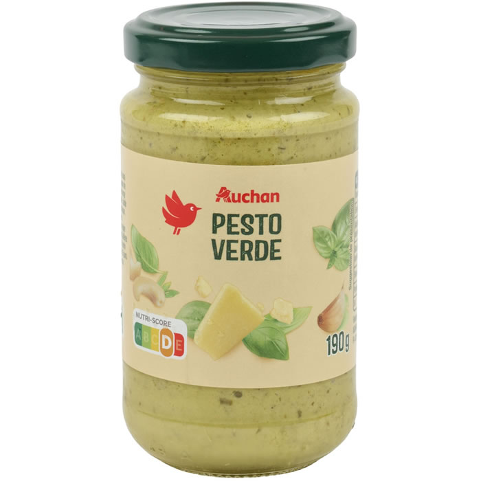 AUCHAN Sauce pesto au basilic et fromage