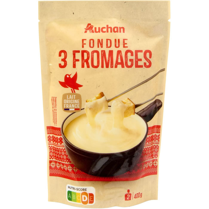AUCHAN Fondue aux 3 fromage