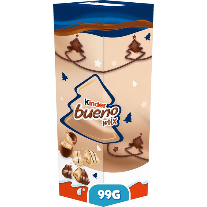KINDER Bueno Mix Bouchées au chocolat au lait, blanc et noisette