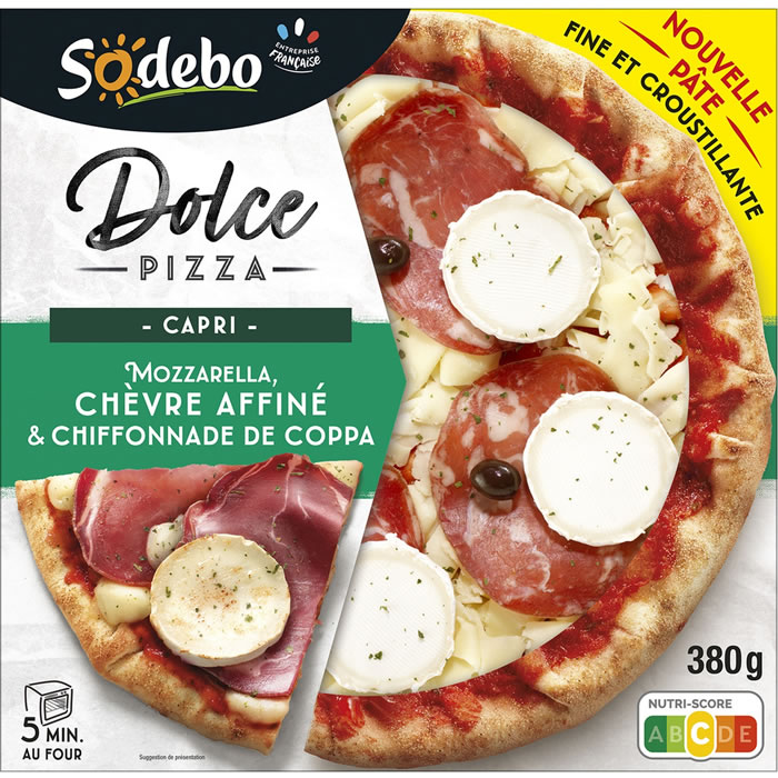 SODEBO Dolce Pizza capri au chèvre affiné et coppa