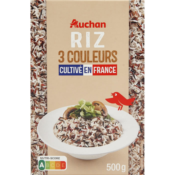 AUCHAN Riz 3 couleurs