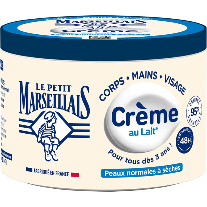 LE PETIT MARSEILLAIS Crème hydratante au lait corps, visage, main