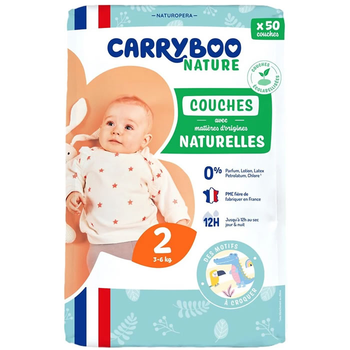 CARRYBOO Nature Couches écologiques taille 2 (3-6 kg)