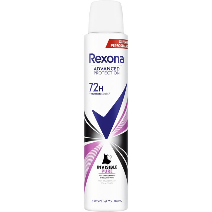REXONA : Invisible Pure - Déodorant spray anti-transpirant 72h - chronodrive