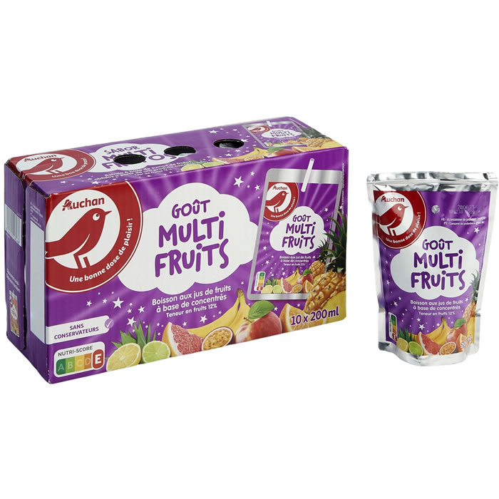 AUCHAN Boisson multifruits