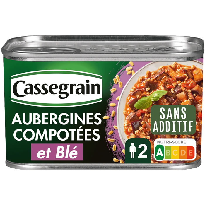 CASSEGRAIN Aubergines compotées au blé et huile d'olive