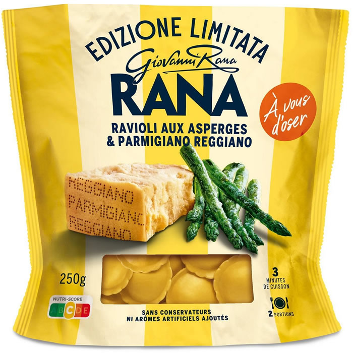 GIOVANNI RANA Edizione Limitata Ravioli aux asperges et parmigiano reggiano cuisson à l'eau