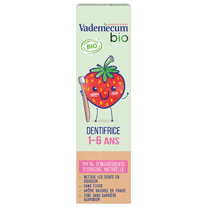 VADEMECUM Dentifrice enfants à la fraise ( 1-6 ans) bio