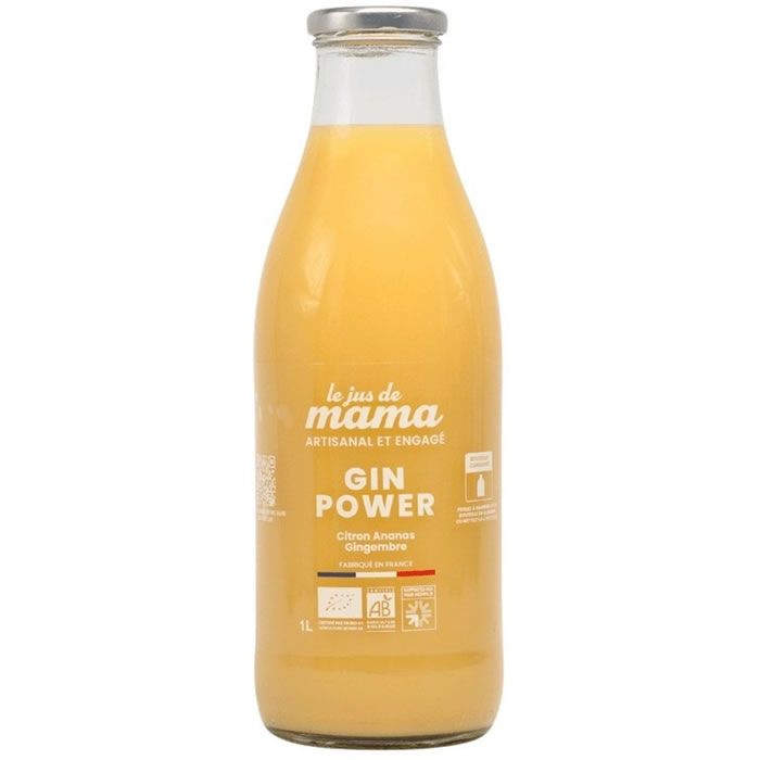 JUS DE MAMA Gin Power Jus de citron, ananas et gingembre bio