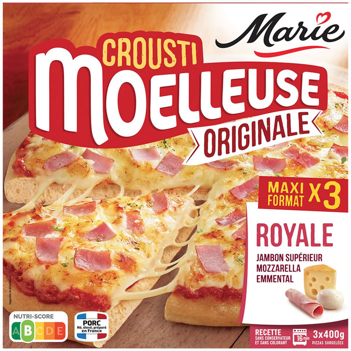 MARIE CroustiMoelleuse 3 pizzas royale