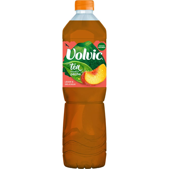 VOLVIC Tea Thé noir glacé aromatisé à la pêche