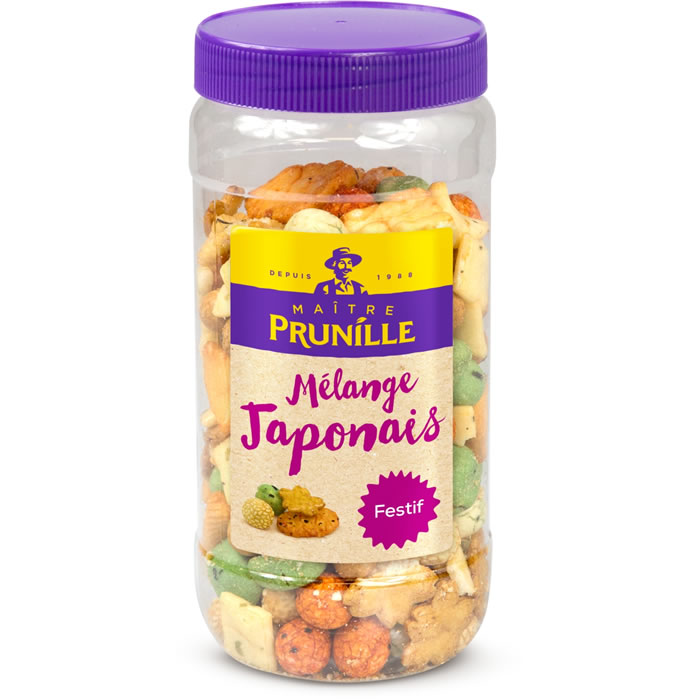 MAÎTRE PRUNILLE Mélange japonais de biscuits et de cacahuètes enrobées