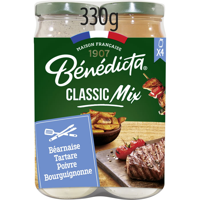 BENEDICTA Classic Mix Assortiment sauce béarnaise, tartare, poivre, bourguignonne