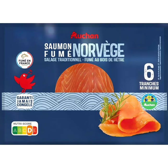 AUCHAN Saumon fumé de Norvège