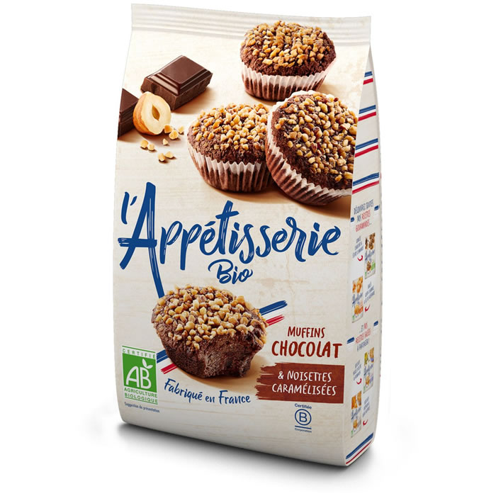 L'APPETISSERIE BIO Muffins au chocolat et aux noisettes bio