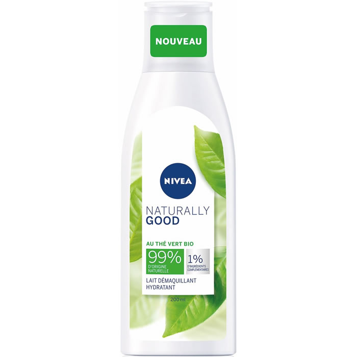 NIVEA Naturally Good Lait démaquillant hydratant au thé vert bio