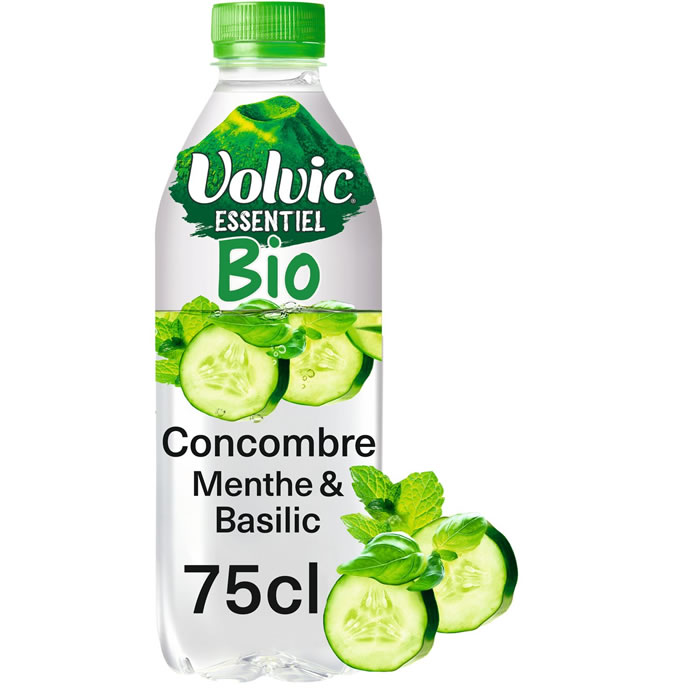 VOLVIC Essentiel Bio Eau aromatisée au concombre, menthe et basilic bio