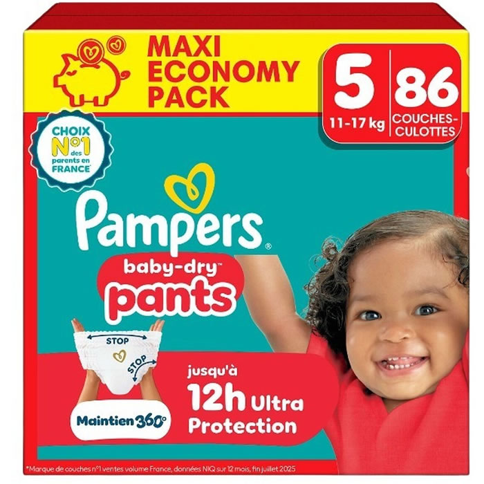 PAMPERS Baby-Dry Pants Couches-culottes taille 5 (11-17 kg)