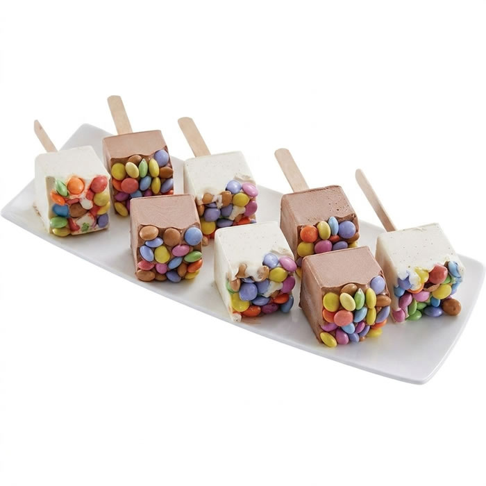 VAN DEN CASTEELE Bâtonnets glacés vanille et smarties