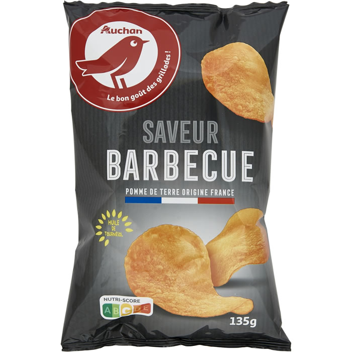 AUCHAN Chips saveur barbecue