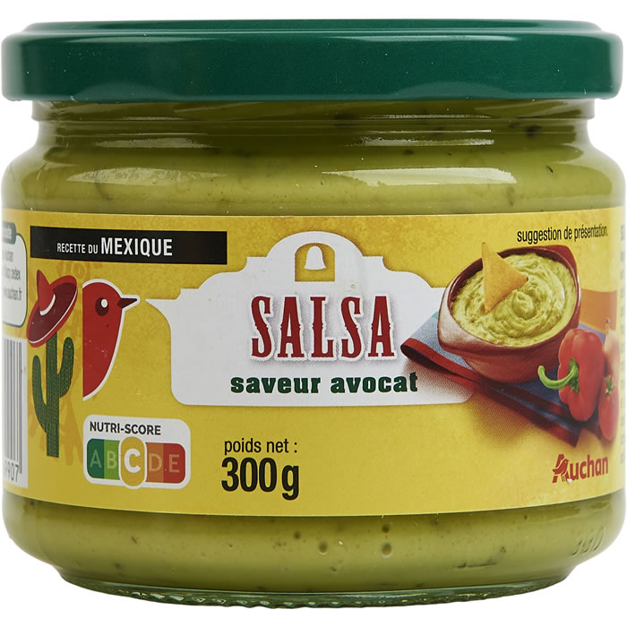 AUCHAN Sauce guacamole salsa à l'avocat