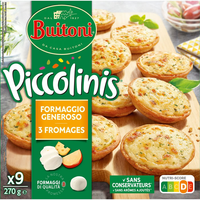 BUITONI Piccolinis Mini-pizzas aux 3 fromages