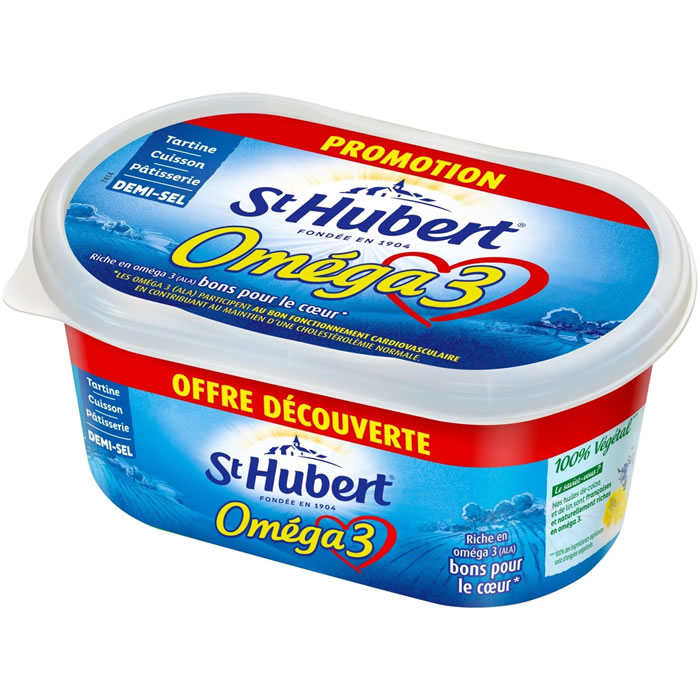 ST HUBERT Oméga 3 Margarine demi-sel pour tartine et cuisson