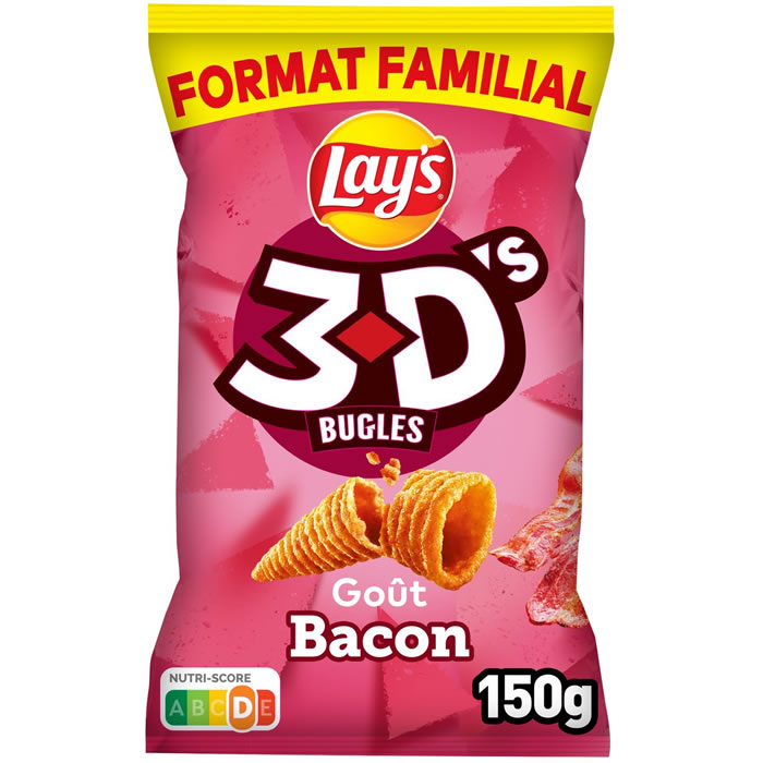 LAY'S 3D's Chips soufflés saveur bacon
