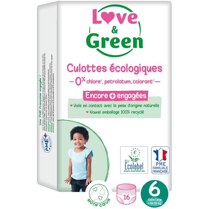 LOVE & GREEN Couches-culottes taille 6 (16 kg et +)