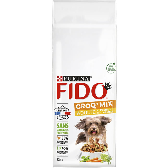 PURINA Fido Croquettes pour chien +10kg au poulet et légumes