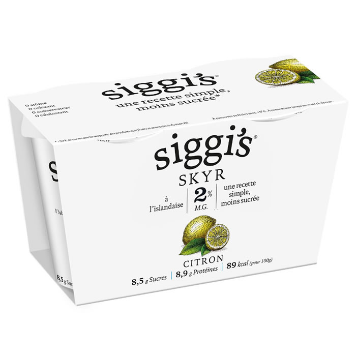 SIGGI'S Skyr au citron 2% M.G