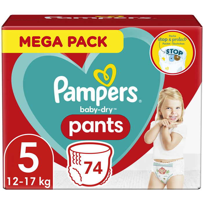 PAMPERS Baby-Dry Pants Couches-culottes taille 5 (12-17 kg)