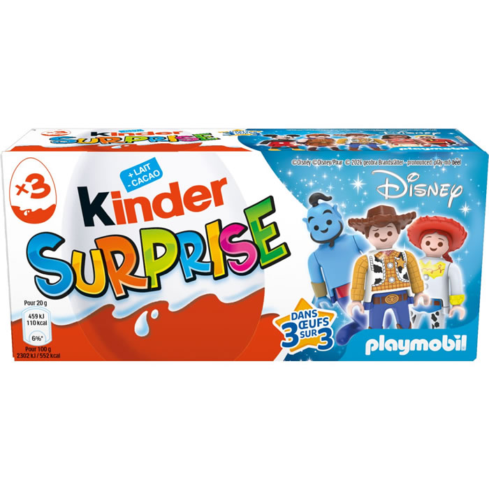 KINDER Surprise Oeufs en chocolat au lait