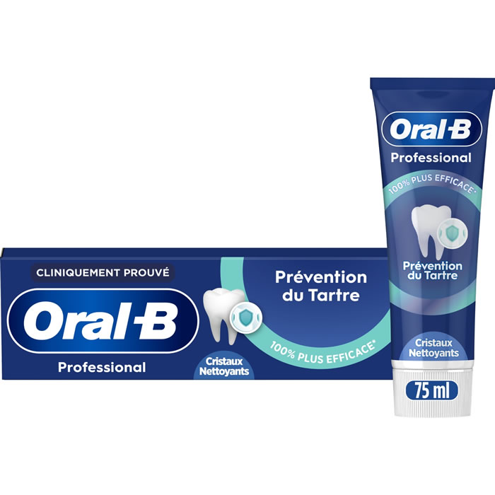 ORAL-B Professional Dentifrice prévention du tartre aux cristaux nettoyants