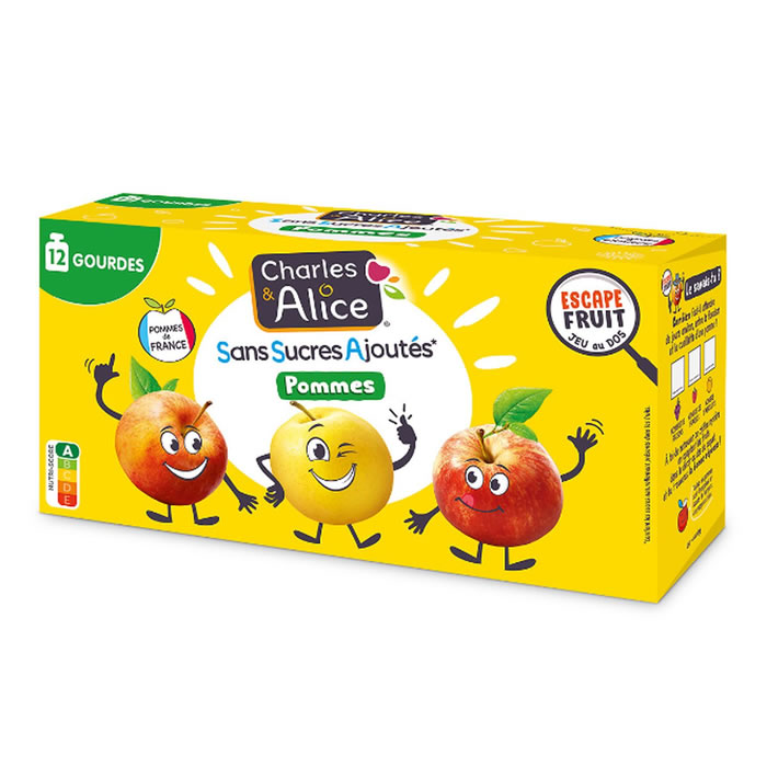 CHARLES&ALICE Dessert pomme nature sans sucres ajoutés