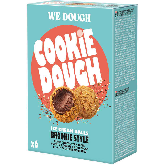 WE DOUGH Glace chocolat enrobée de pâte de cookie et noisette
