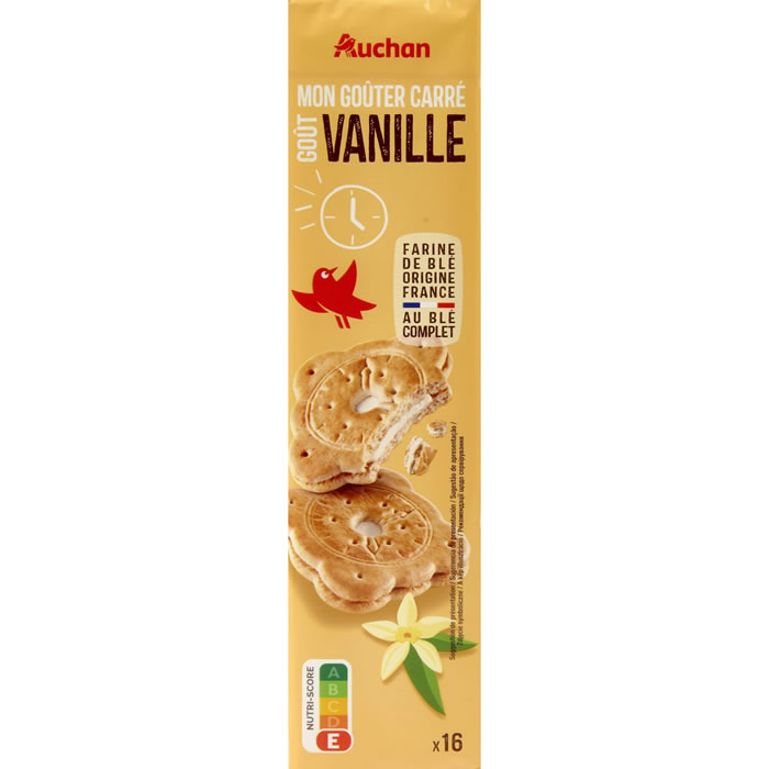 AUCHAN Biscuits fourrés à la vanille