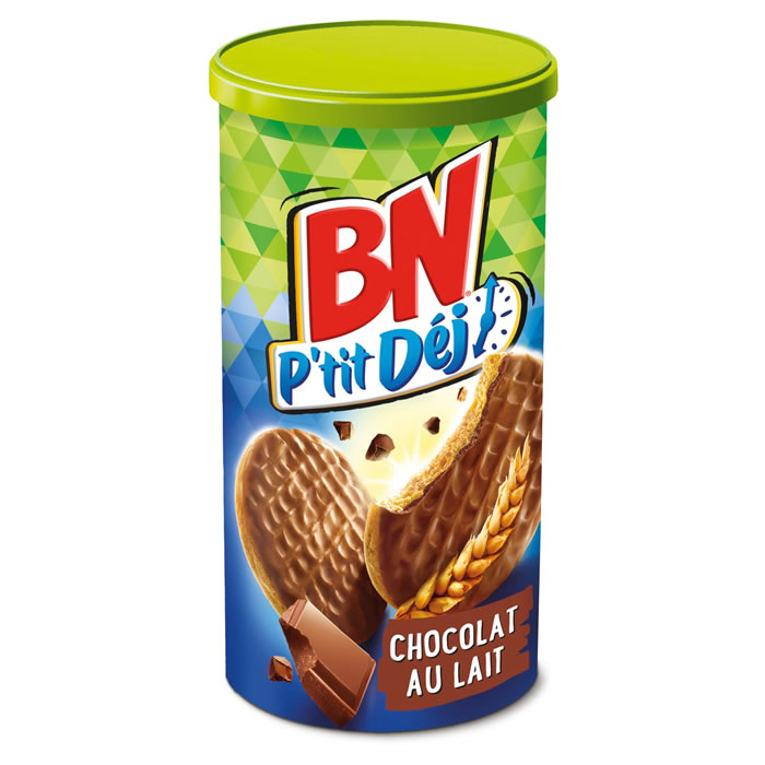 BN Biscuits petit-déj nappés de chocolat au lait