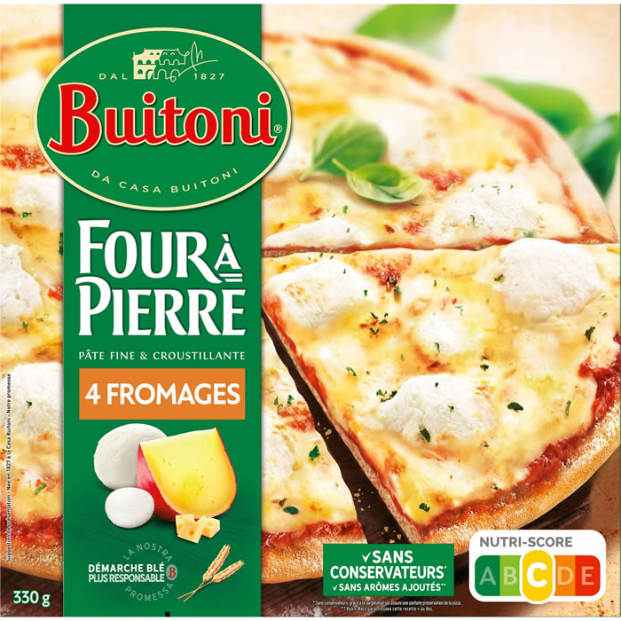 BUITONI Four à Pierre Pizza 4 fromages