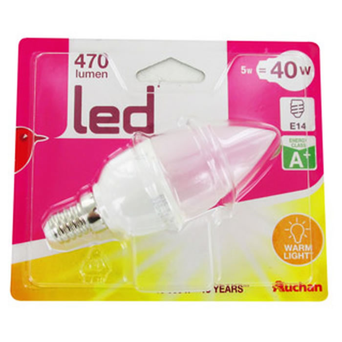 AUCHAN Ampoule LED Flamme E14 40W