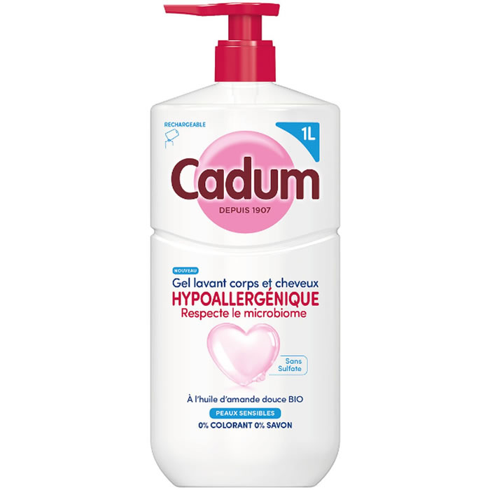 CADUM Gel douche et shampoing 2en1 hypoallergénique