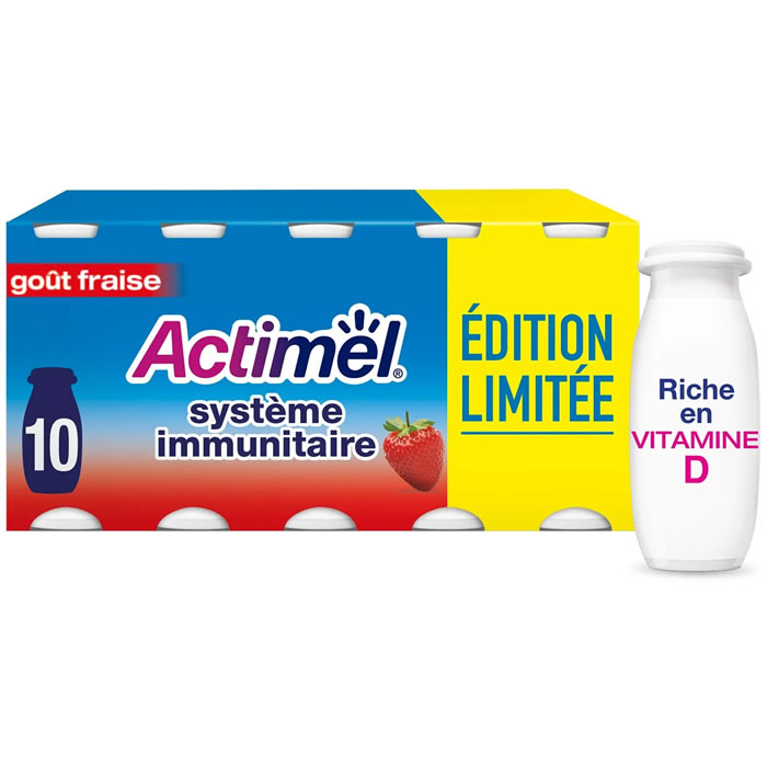 ACTIMEL Yaourt à boire au lait fermenté à la fraise
