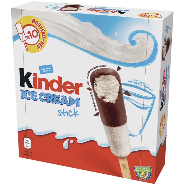 KINDER Ice Cream Bâtonnets au chocolat et lait