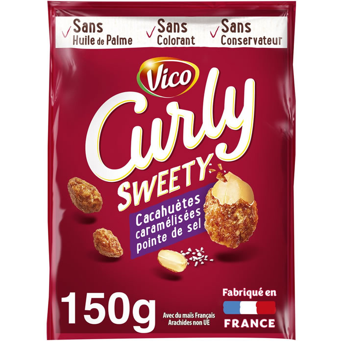 VICO Curly Cacahuètes caramélisées sucrées et salées sweety