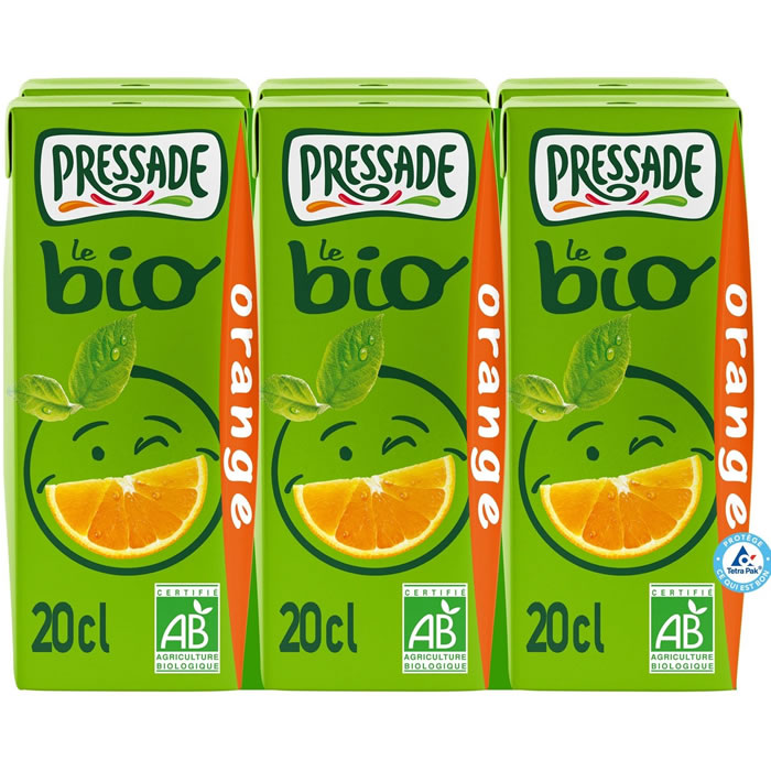 PRESSADE Briquettes nectar d'orange sans pulpe bio