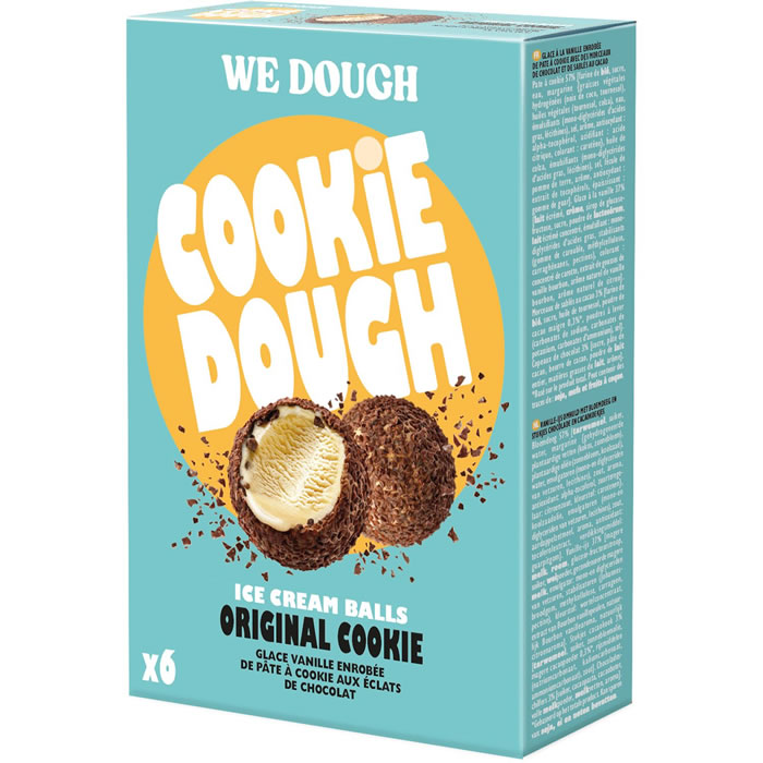 WE DOUGH Glace vanille enrobée de pâte de cookie et chocolat